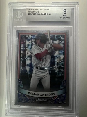2024 Bowman Sterling Prospects #BSP34 Roman Anthony BGS 9 - Image 1 of 2