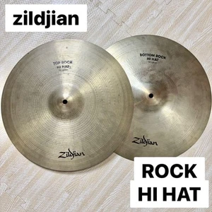 Zildjian Cymbal Rock Hi Hat Top Bottom Drums Used Slightly Scratched - Picture 1 of 8