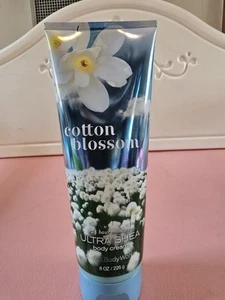 Bath & Body Works Cotton Blossom Ultra Shea Body Cream 8 oz - Picture 1 of 3