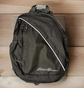 EDDIE BAUER Sling Bag 11x14” Black Ripstop One Shoulder Travel Hiking Backpack - Picture 1 of 10