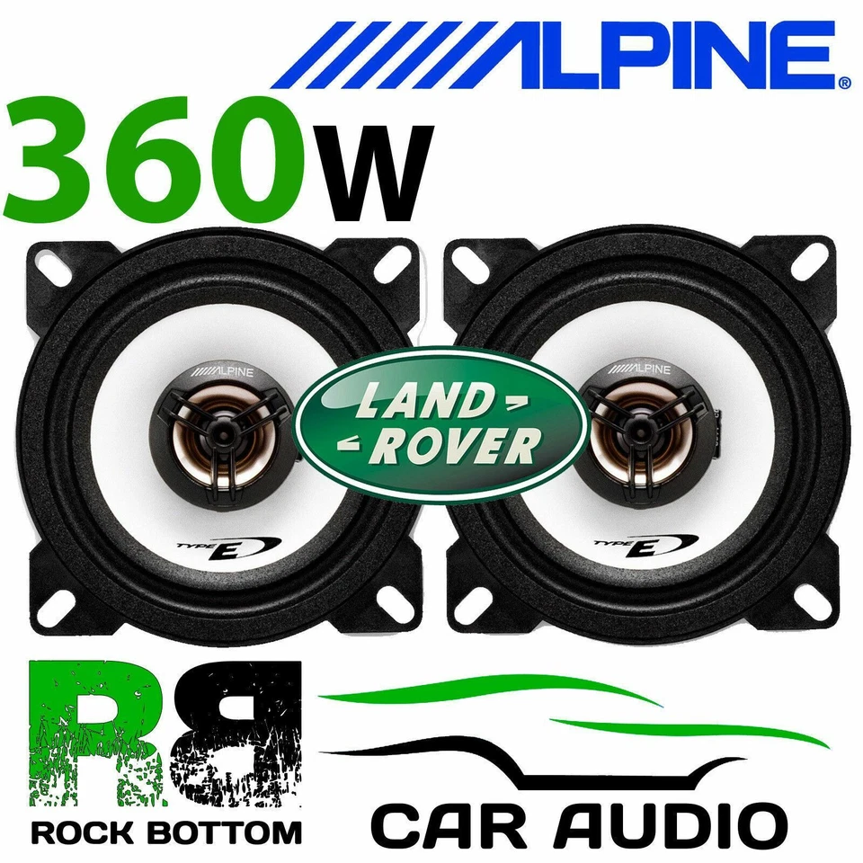 ALPINE Land Rover Defender 110 4" 10cm 2 way 360W Dash Replacement Coax Speakers - Image 1 of 1