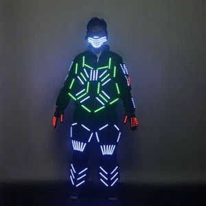 LED Roboter Kostüm Roboter Anzug DJ Bar Party Show Glow - Bild 1 von 5