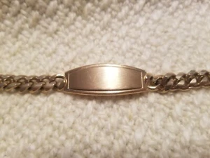Pulsera de Cadena Chapada en Oro Spiedel EE. UU. Vintage Nombre Brazalete - Imagen 1 de 5