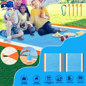 2 Sizes Sand Free Beach Mat Blanket Sand Proof Magic Sandless Waterproof NEW - Picture 1 of 14