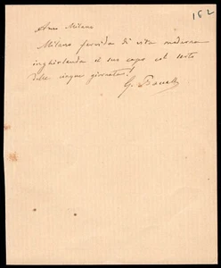 Autografo di Guido Baccelli (Roma, 1830 - 1916), medico e ministro del Regno - Foto 1 di 2
