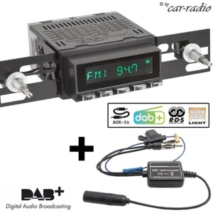 RetroSound Radiomodul Motor-1DAB mit schwarz Chrom Display Retro Autoradio MP3 - Bild 1 von 7