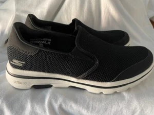NEW Skechers Shoes Men’s Go Walk Gen 5 Ultra Go Slip On Black - Size 8 - Picture 1 of 5