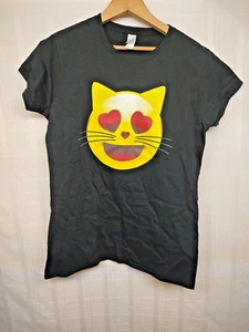 Adult Unisex Emoji T-shirt Black Sz XLG - Picture 1 of 11
