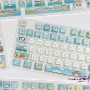 Animal Crossing Keycaps SOA Cherry PBT Dye-sub 138 Keys for Cherry MX Keyboard - Picture 1 of 18