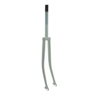 GENUINE VINTAGE 700 BICYCLE STEEL FORK 1 INCH THREADED WHITE 304 FITS 3/8 AXLE - Picture 1 of 1