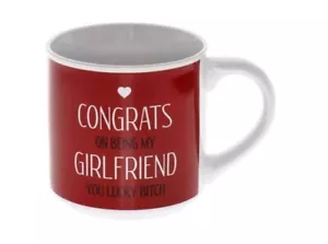 "CONGRATS GIRLFRIEND MUG" - Novelty - Funny Ceramic Coffee Mug - Bild 1 von 1
