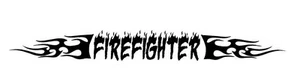 FIREFIGHTER FLAME DECAL VINYL GRAPHIC CAR TRUCK AUTO SUV CROSS OVER VEHICLE - Picture 1 of 3