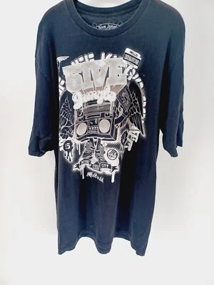 5ive Jungle T-Shirt Men's 2XL Black Short Sleeve Crew Neck Music NYC 100% Cotton - Image 1 of 4