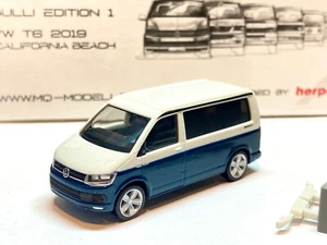 Herpa 1/87 VW T6 California Beach Transporter Sondermodell Bulli edition Blau - Bild 1 von 7