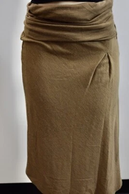Vanessa bruno Athe' светло-коричневый шерсти Midi женская юбка размер 3 средний на продажу kp - Изображение 1 из 4