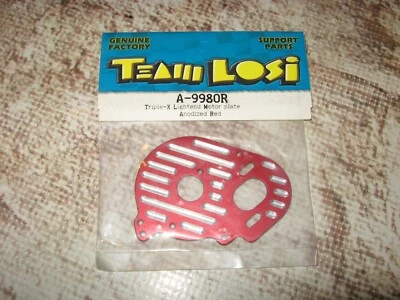 Vintage Losi XXX XXXT Series Matt Francis Milled Motor Plate Red (1) 9980 9980R - Image 1 of 2