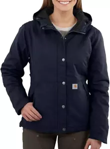 Carhartt Full Swing Cryder Jacket Women's XS Navy Blue Cotton Stretch Full Zip - Picture 1 of 13