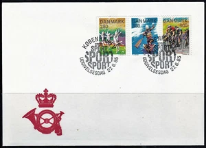 DENMARK 1985 FDC - SPORTS CYCLING - Picture 1 of 1