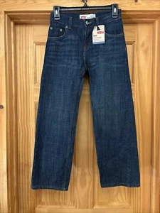 Levi's Boy's Size 10 Reg 569 Loose Straight Jeans (26x25) Dark Wash Nwt - Picture 1 of 8