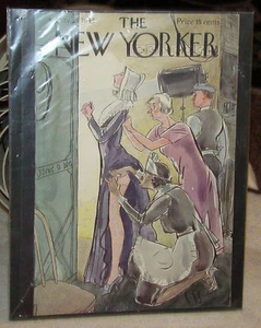 New Yorker Magazine 11/21/42, Cover Only, Depicts Women Dressing a Stage Actress - Picture 1 of 1
