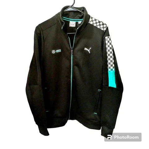 New Puma Black Mercedes-AMG Petronas F1 MAPF1 T7 Full-Zip Track Jacket Mens M Cover