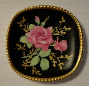 ROSENTHAL MUTZE ART NOUVEAU Art Nouveau ROSA ROSA BAVARESE vintage VASSOIO GIOIELLI - Foto 1 di 3