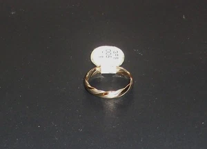 STERLING SILVER/GOLD FILLED SWIRL 3MM BAND RING-SOME SIZES 4 - 10.5 AVAILABLE - Picture 1 of 10