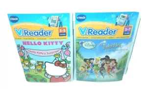 Vtech V Reader Hello Kitty's Surprise (3-5 Yrs) & Disney Tinker Bell (5-7 Yrs) - Picture 1 of 2
