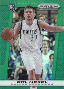 2013-14 Panini Prizm Prizms Green Mavericks Basketball Card #297 Gal Mekel