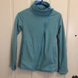 Ivivva Lululemon Big Business Girls Jacket 10 Teal Green Pockets Thumb Wholes - Picture 1 of 15