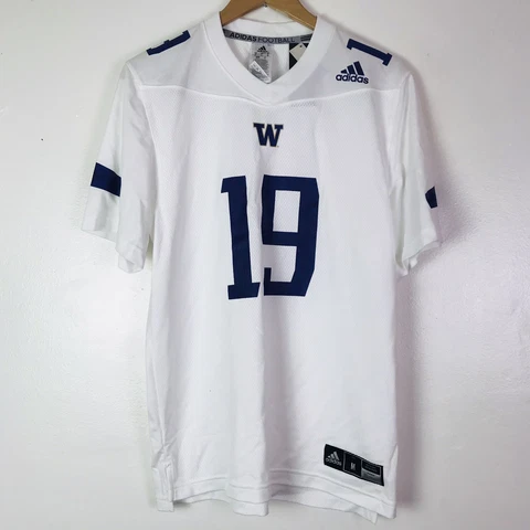 Adidas Washington Huskies Home Football Jersey #19 Men’s Medium White NWT $75 Cover