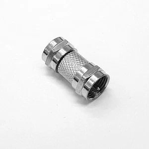 2PK - F TYPE MALE/MALE CONNECTOR ADAPTER - CONNECT FEMALE/FEMALE SATELLITE SKY - Picture 1 of 4