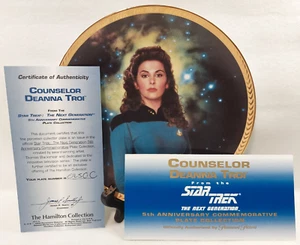 Targa STAR TREK Counselor Deanna Troi NEXT GENERATION HAMILTON BASSA # 0280C - Foto 1 di 5