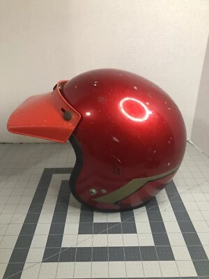 Casco de motocicleta Honda Shoei Hondaline 1975 rojo talla S con visera Japón Foto 1 de 4