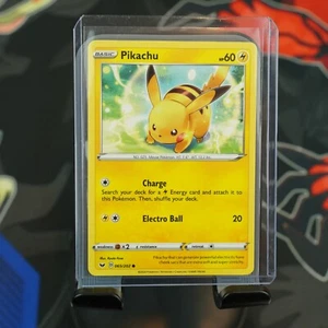 Pikachu 65/202 Espada y Escudo Base Set Pokemon TCG CASI NUEVO/M Común - Imagen 1 de 10
