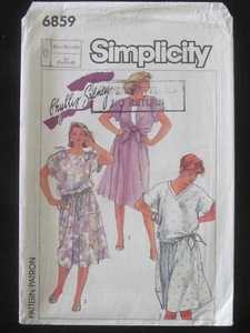 SIMPLICITY PATTERN - 6859 LADIES TWO-PIECE DRESS KIMONO 16.5-20.5 PLUS UNCUT - Imagen 1 de 2