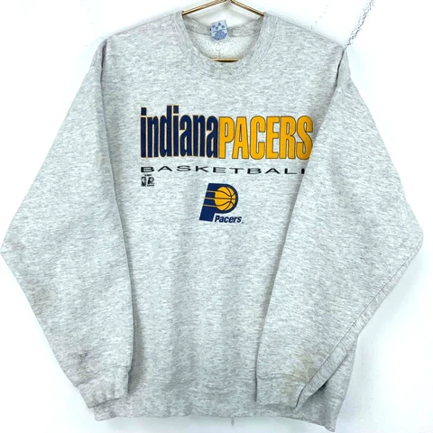 Vintage Indiana Pacers Salem Sweatshirt Crewneck Size XL Gray Made in Usa Cover