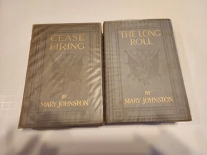 CEASE FIRING & THE LONG ROLL (2 book set) Mary Johnston 1911-12 First Editions - Bild 1 von 8