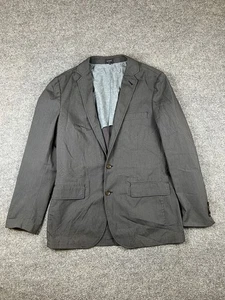 J Crew Unstructured Blazer Mens S Jacket Gray Pinstripe Unlined - Picture 1 of 14