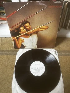 Roxy Music Flesh + Blood w/ Lyric inner UK 12" Record Vinyl LP Album - Picture 1 of 3