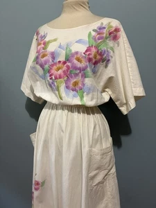 Vestido de verano floral vintage años 80 - Imagen 1 de 7