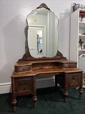 Beautiful Wooden Vanity — Has Minor Flaws, But They’re Easy Fixes - Image 1 of 4