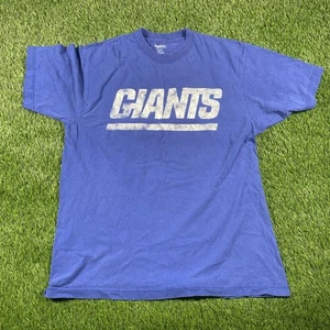 Phil Simms New York Giants Shirt Mens Medium Reebok Blue - Picture 1 of 11