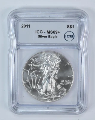 2011 American Silver Eagle MS69+ ICG *9993 - Image 1 of 4