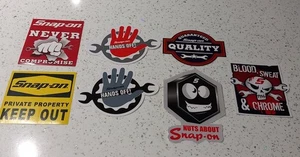 Original Snap-On Tools Werkzeugkiste Aufkleber Konvolut x 7 Sticker Decal Konvolut - Bild 1 von 1