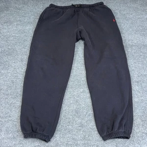 Felpa Vintage Polo Ralph Lauren Uomo M Jogger Nero Pony Pile Baggy Y2K - Foto 1 di 6