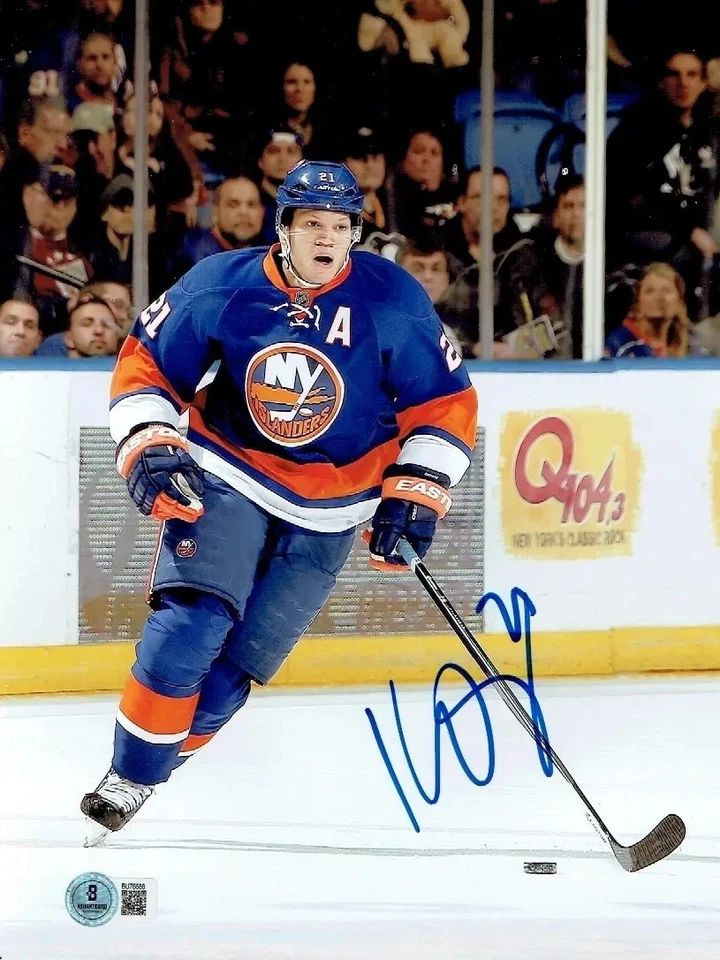 Foto firmada autografiada por Kyle Okposo de los New York Islanders 8,5x11 holograma Beckett Foto 1 de 1