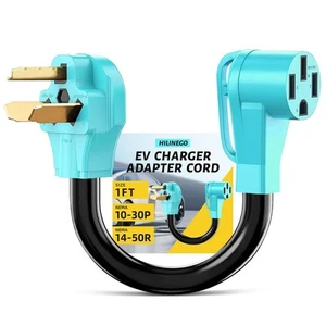NEMA 10-30P to 14-50R EV Charger Adapter Cord, 30 AMP Dryer to 50 AMP EV Conv... - Picture 1 of 7