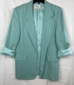 VTG Worthington Blazer Mint Green Sz. 10 - Picture 1 of 5