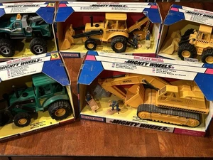 Lote de 5 vehículos de construcción Mighty Wheels nuevos en caja - excavadora, retroexcavadora, tractor - Imagen 1 de 8